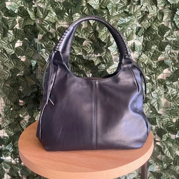 Vera Pelle made in Italy leather handbag bleu navy - Picture 2 of 12